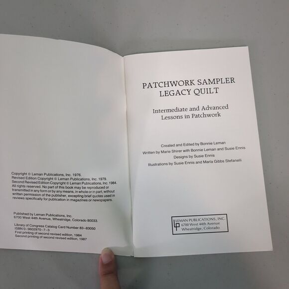 Patchwork Sampler Legacy Quilt Intermediate and Advanced Lesson Patchwork NOS - Picture 3 of 3